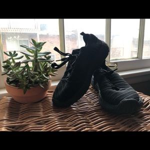Black Woven Sneakers